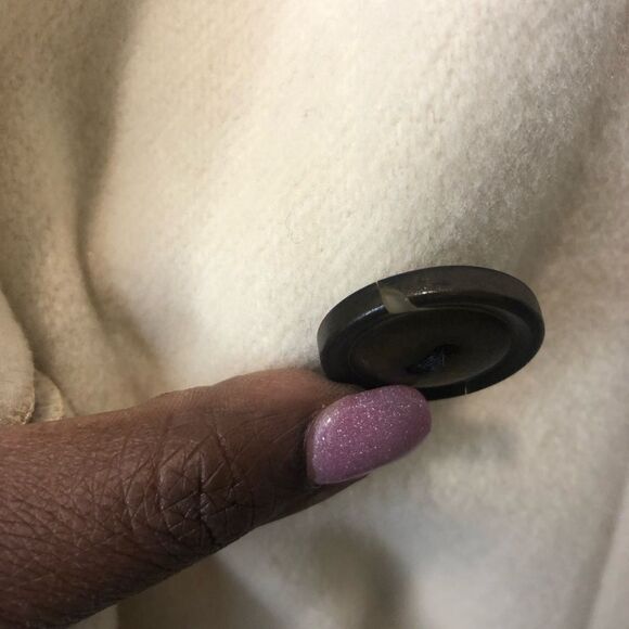 Vintage Dilards Country Pacer cream waist length pea coat, size 14/16 - Picture 5 of 15